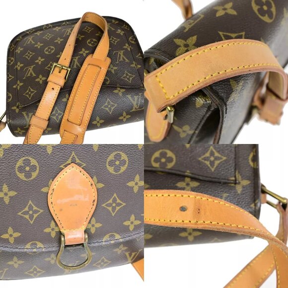 LOUIS VUITTON Saint Cloud GM Shoulder Bag Monogram Leather Brown - Picture 9 of 16